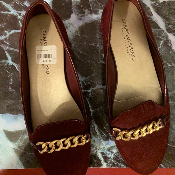 Maroon & gold flats - Picture 4 of 4